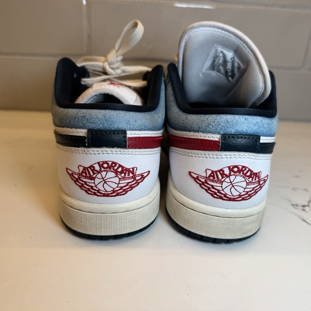 Nike Air Jordan 1 Retro Low SE Motion White Armory Navy HM3711-144 Men's Size 7 - Picture 4 of 16